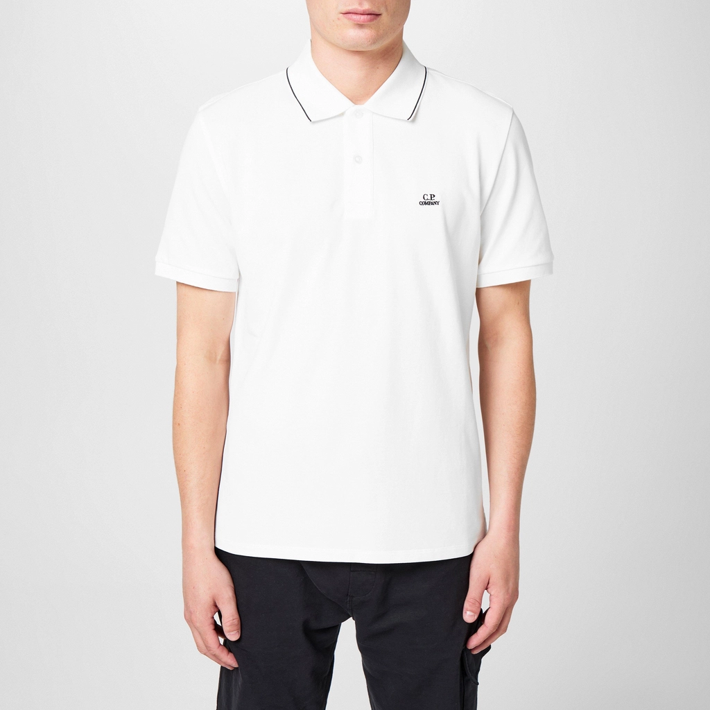 CP Company Polo Shirt - Gauze White 103
